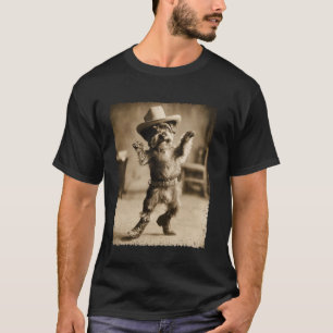 Schnauzer-hond Meme Grappige Cowboy Grappig T-shirt