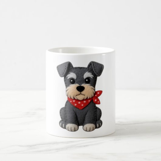 Schnauzer Hond Patchwork Koffiemok (Center)