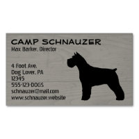 Schnauzer Hond Silhouet Faux Hout Stijl