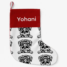 Schnauzer hond sokken Gepersonaliseerd hond Sokken Kleine Kerstsok