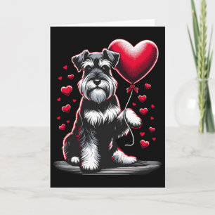 Schnauzer hond Valentijnsdag eigenaar van de hond Kaart