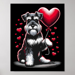 Schnauzer hond Valentijnsdag Hondenbezitter Valent Poster