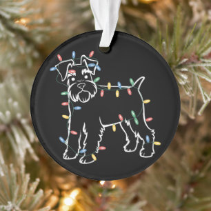 Schnauzer Honden Boom Kerstmis Xmas Huisdier Dier Ornament