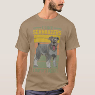 Schnauzer honden retro familie t-shirt