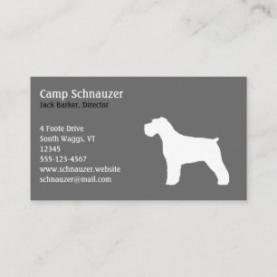Schnauzer Honden Silhouet Visitekaartje
