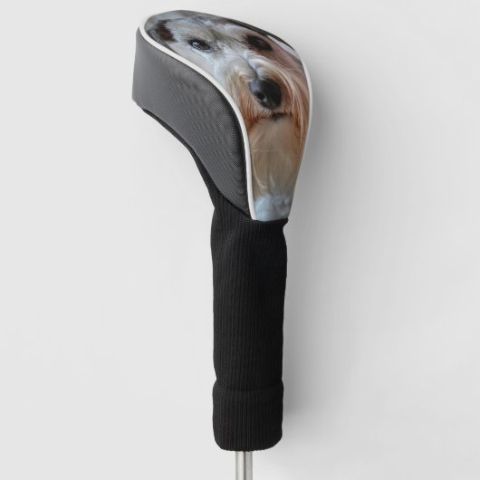 Schnauzer Hondengezicht Golfheadcover (Schuin)