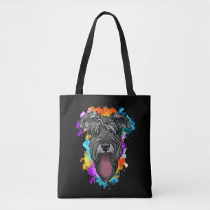 Schnauzer Hondenliefhebber Colorful Puppy Draagtas