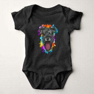 Schnauzer Hondenliefhebber Colorful Puppy Romper
