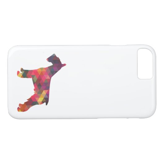 Schnauzer Hondenras Geo Silhouette Multi Case-Mate iPhone Case (Achterkant (Horizontaal))