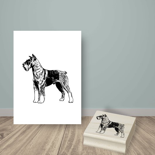 Schnauzer-Hondenras Rubberstempel