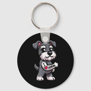 Schnauzer Ik hou van oma Funny Dog Tattoo Sleutelhanger