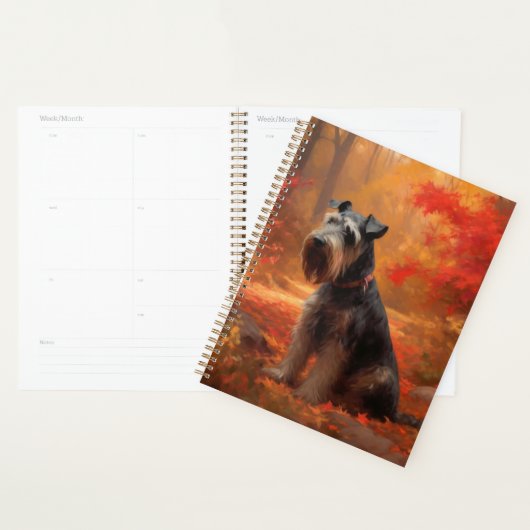 Schnauzer in Herfstbladeren Herfst Inspire Planner (Display)