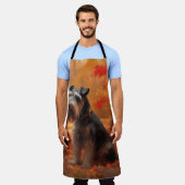 Schnauzer in Herfstbladeren Herfst Inspire Schort (Gedragen)