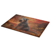 Schnauzer in Herfstbladeren Herfst Inspire Snijplank (Hoek)