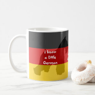 Schnauzer "je sais" tasse de café allemande