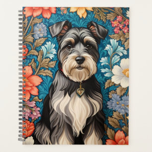 Schnauzer Joyeux Inspiré de Floral William Morris