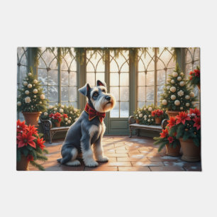 Schnauzer Kerst Conservatorium Kunst Deurmat