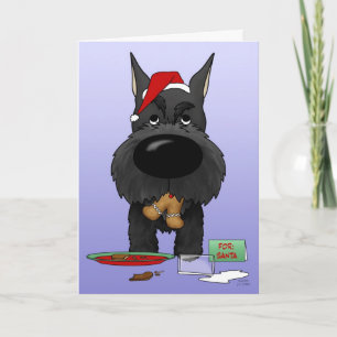 Schnauzer Kerst Feestdagen Kaart