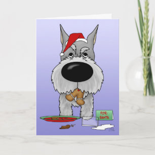 Schnauzer Kerst Feestdagen Kaart