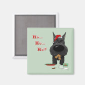 Schnauzer Kerst Magneet (Voorkant / Achterkant)