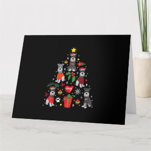 Schnauzer Kerstboom Ornament Grappige Huisdier Hon Kaart