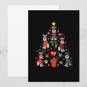 Schnauzer kerstboomversier Funny Pet Dog Aankondiging (Voorkant / Achterkant)