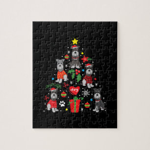 Schnauzer kerstboomversier Funny Pet Dog Legpuzzel