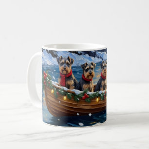 Schnauzer Kerstboot Vakantie Koffiemok