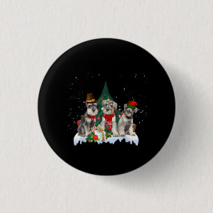 Schnauzer-kersthond Ronde Button 3,2 Cm