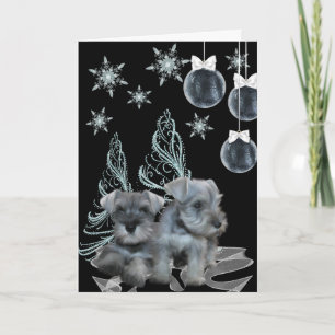 Schnauzer Kerstkaart Feestdagen Kaart