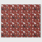 Schnauzer kerstpapier cadeaupapier (Vlak)