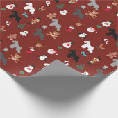 Schnauzer kerstpapier cadeaupapier (Hoek)