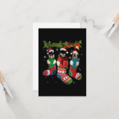 Schnauzer-kerstsok Kaart (Voorkant / Achterkant in situ)