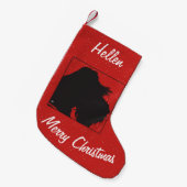 Schnauzer Kleine Kerstsok (Voorkant (Hangend))