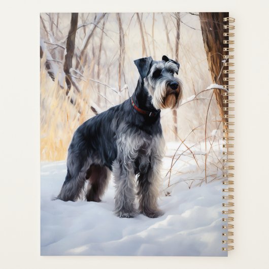 Schnauzer Laisser neiger Noël (Dos)