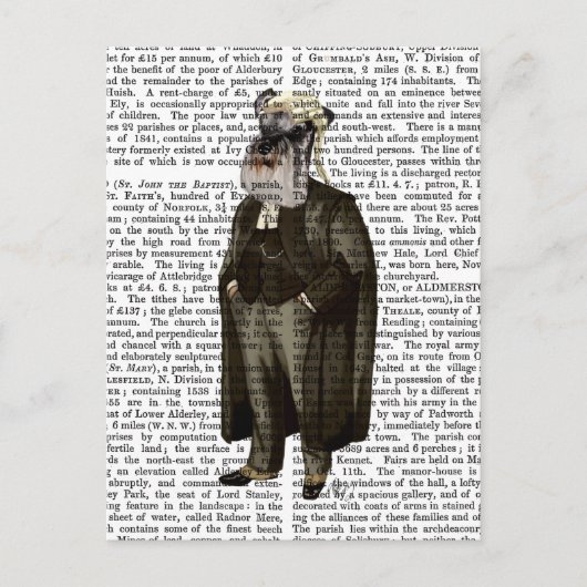 Schnauzer Lawyer Briefkaart (Voorkant)