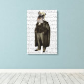 Schnauzer Lawyer Canvas Afdruk (Insitu (Houten vloer))