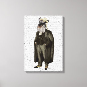 Schnauzer Lawyer Canvas Afdruk