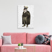 Schnauzer Lawyer Canvas Afdruk (Insitu (Woonkamer))