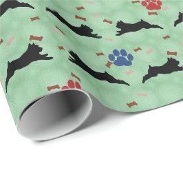 Schnauzer Leaping Cadeaupapier