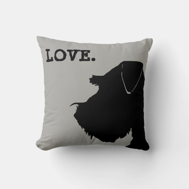 Schnauzer LIEFDE Kussen (Voorkant)