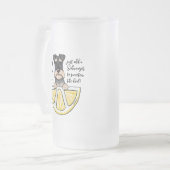 Schnauzer Life Lemons Frosted Glass Beyrouth Mug (Devant gauche)