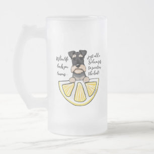 Schnauzer Life Lemons Frosted Glass Beyrouth Mug