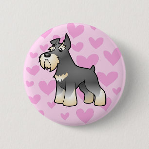 Schnauzer Love Ronde Button 5,7 Cm