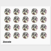 Schnauzer LOVE Ronde Sticker (Vel)