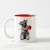 Schnauzer Love Tweekleurige Koffiemok (Links)