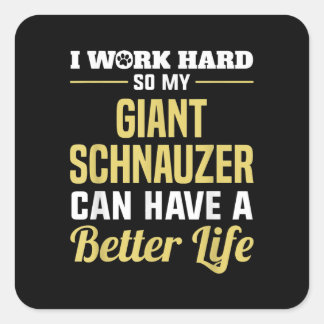 Schnauzer Lover | Giant Schnauzer Grappige Hond Gi Vierkante Sticker