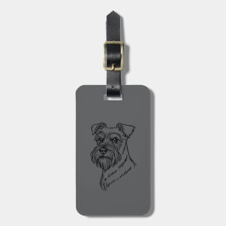 Schnauzer - Luggage Tag Bagagelabel