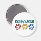 SCHNAUZER Mam Pauw Print 1 Magneet (Voorkant / Achterkant)