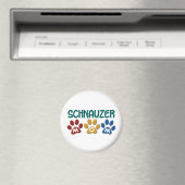SCHNAUZER Mam Pauw Print 1 Magneet (Insitu (Vaatwasser))